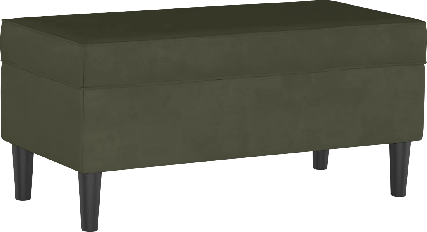 Sweet Plains Green Storage Bench