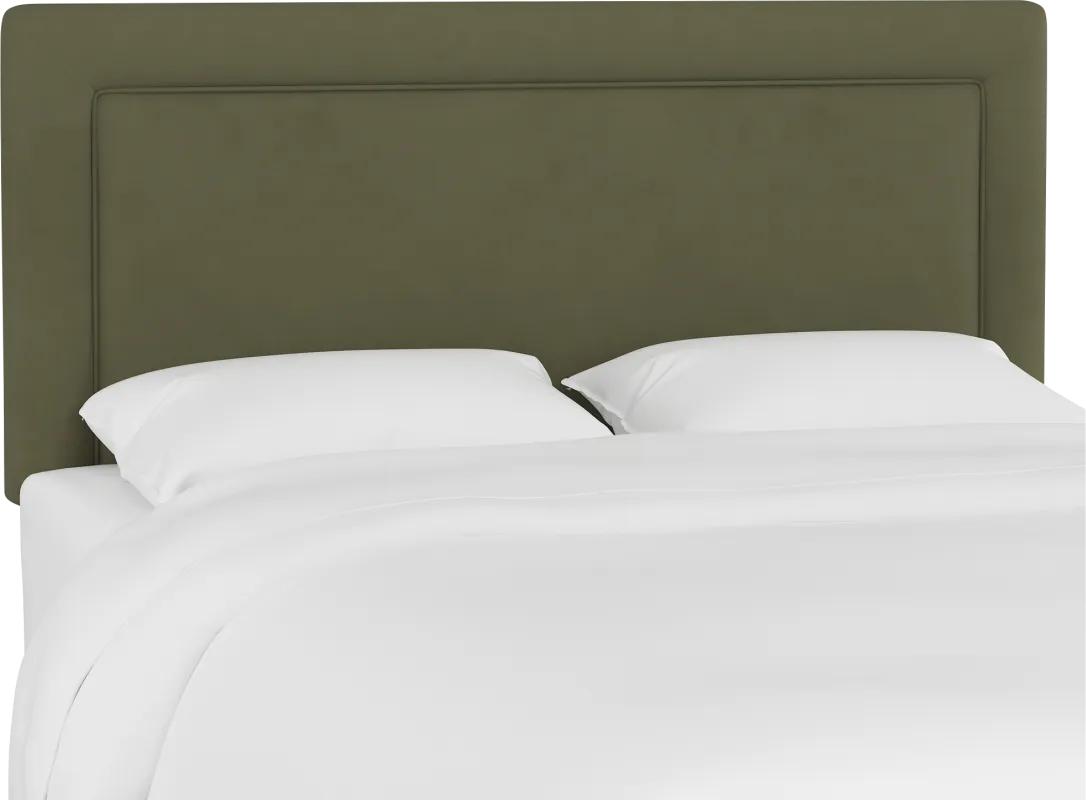 Sweet Plains Green Queen Upholstered Headboard