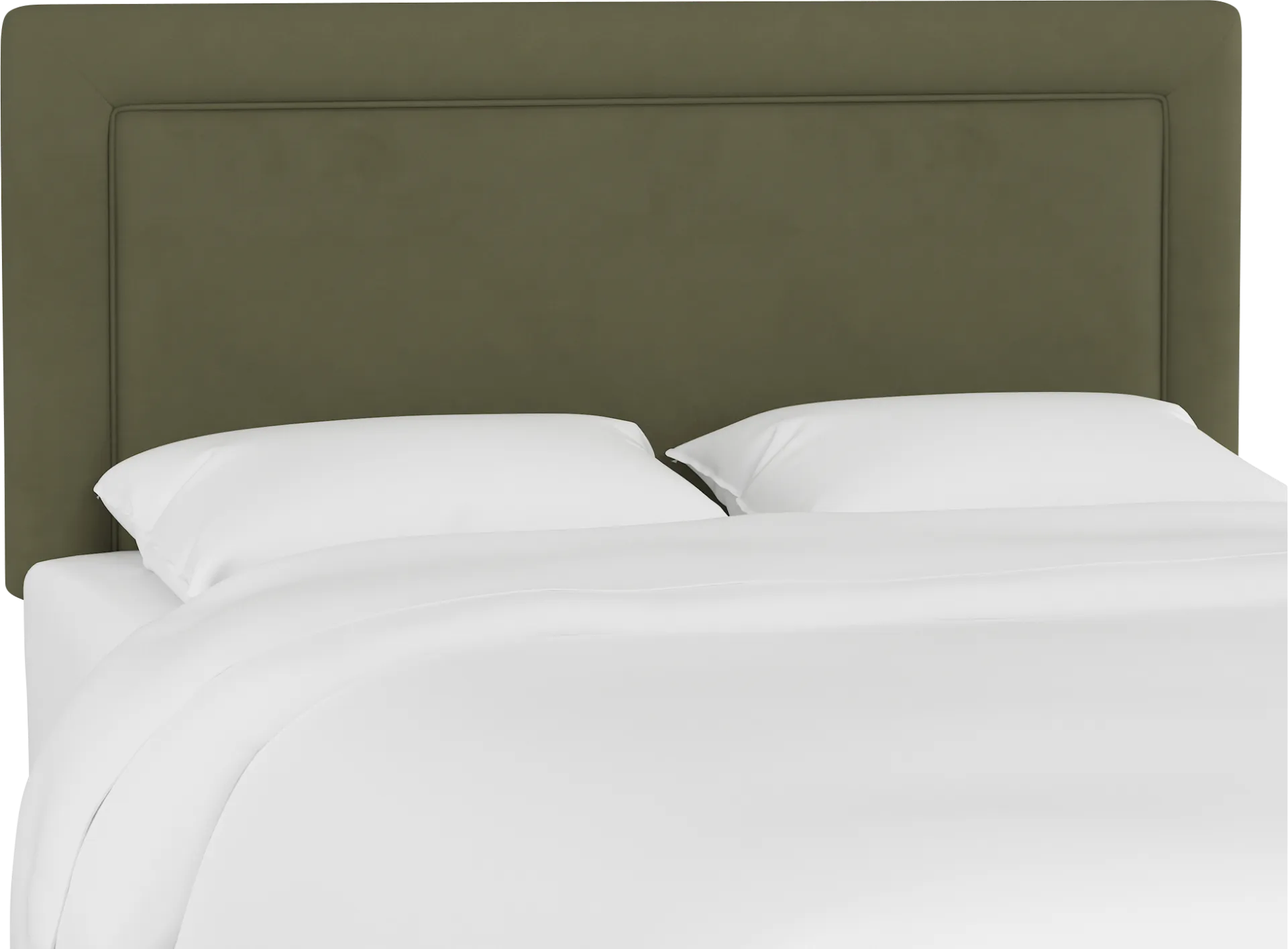 Sweet Plains Green Queen Upholstered Headboard - Image 1