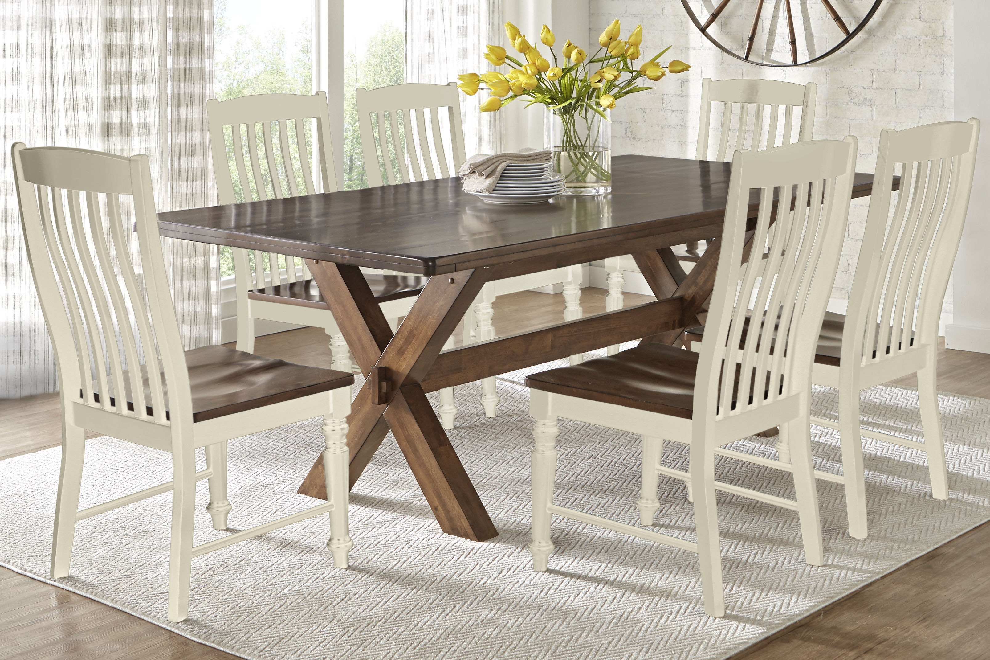 Twin Lakes Brown 7 Pc 72 in. Rectangle Dining Room - Thumbnail - Image 1