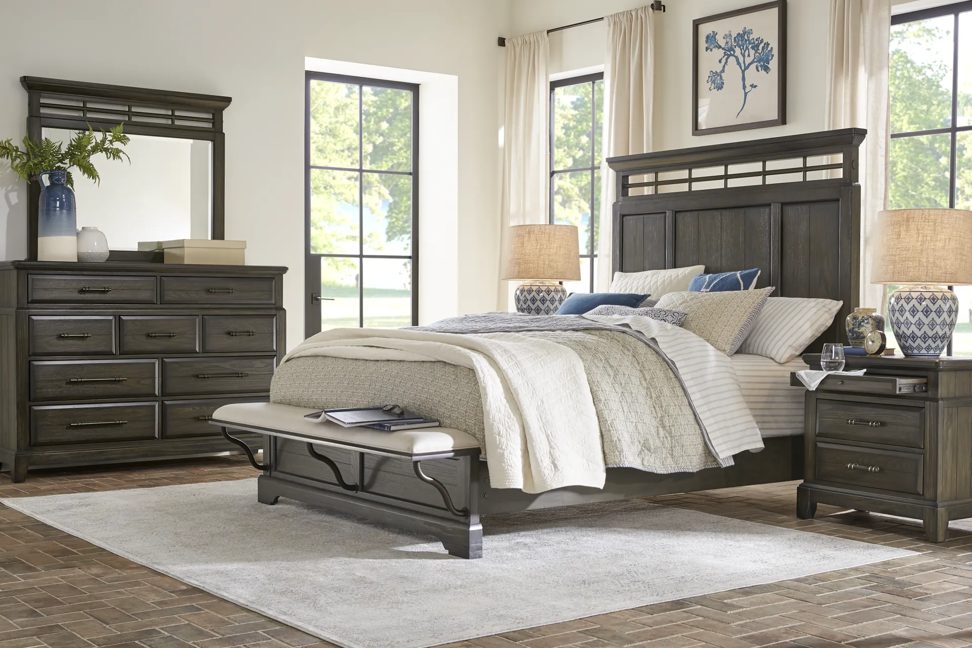Montana Ridge Brown 3 Pc King Panel Bed - Image 1