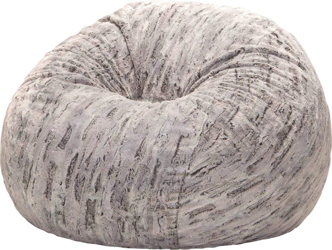 Kids Winter Dream Silver Faux Fur Bean Bag