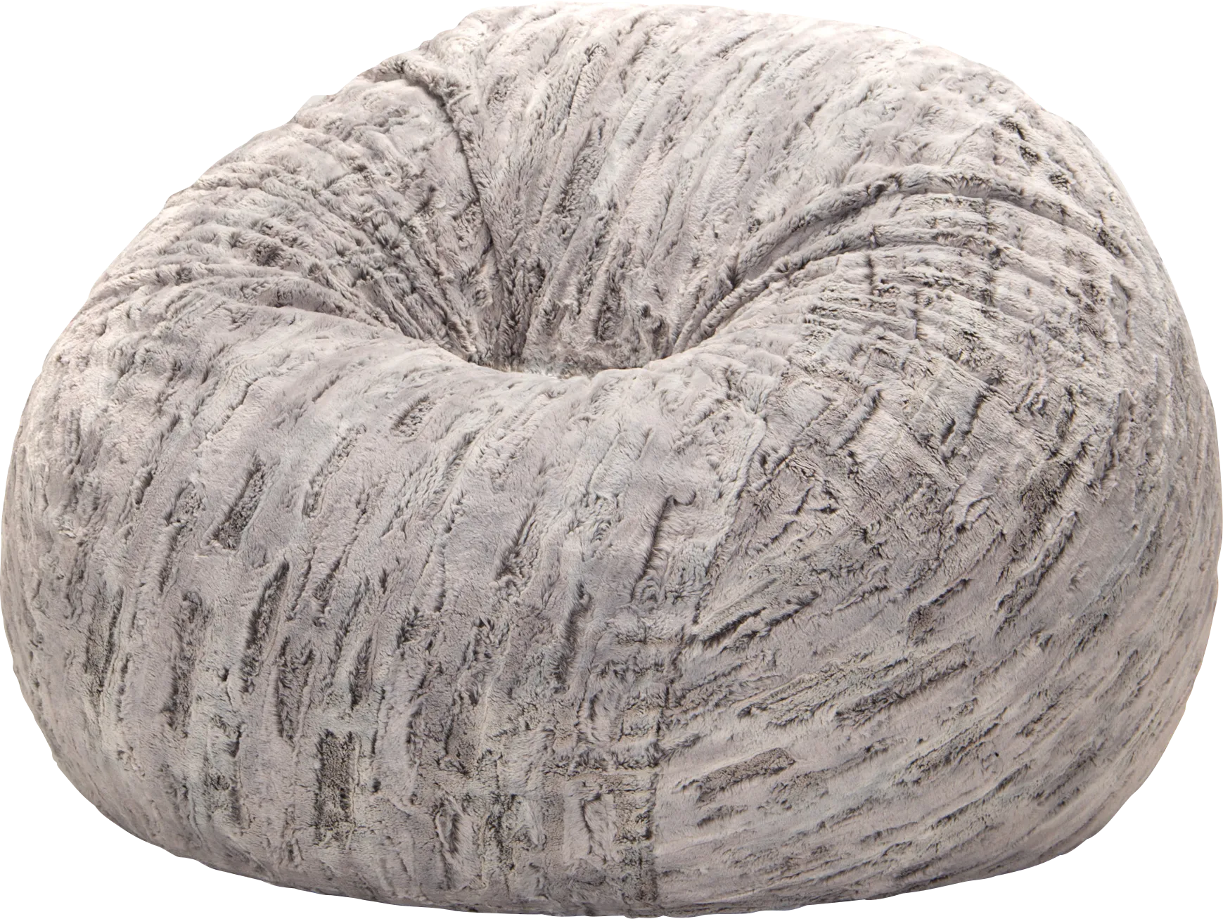 Kids Winter Dream Silver Faux Fur Bean Bag - Image 1