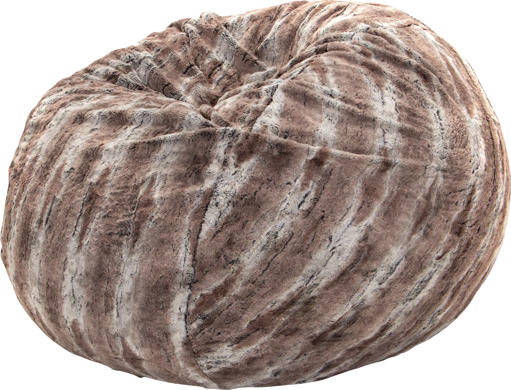 Kids Winter Dream Brown Faux Fur Bean Bag - Thumbnail - Image 1
