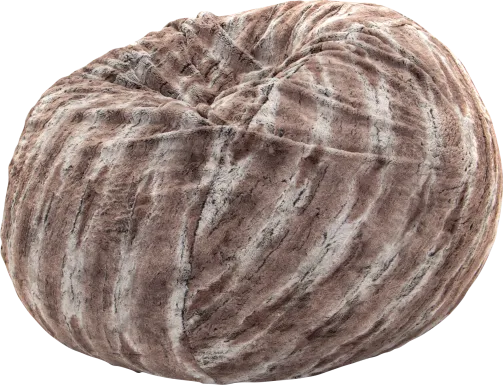 Kids Winter Dream Brown Faux Fur Bean Bag