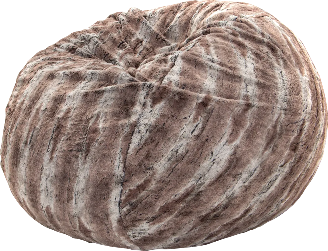 Kids Winter Dream Brown Faux Fur Bean Bag