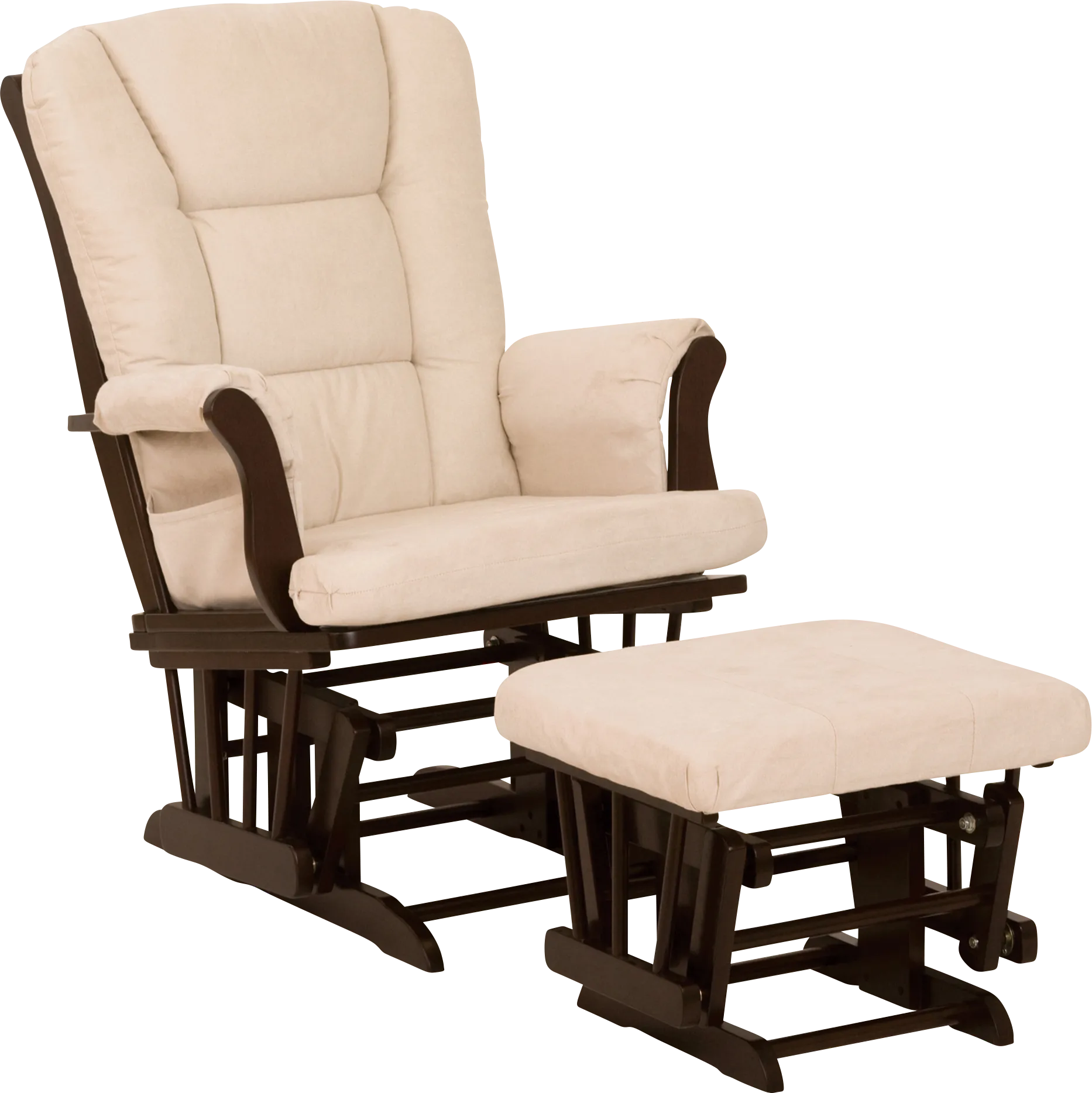 Nursery Stork Craft Tuscany Glider and Ottoman - Espresso/Beige - Image 1