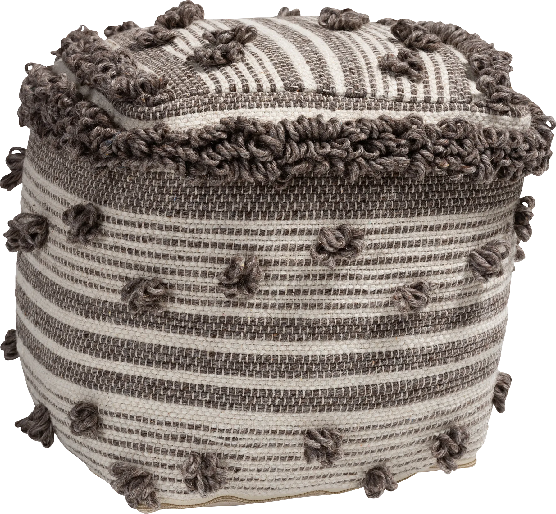 Chessington Brown Pouf - Image 1