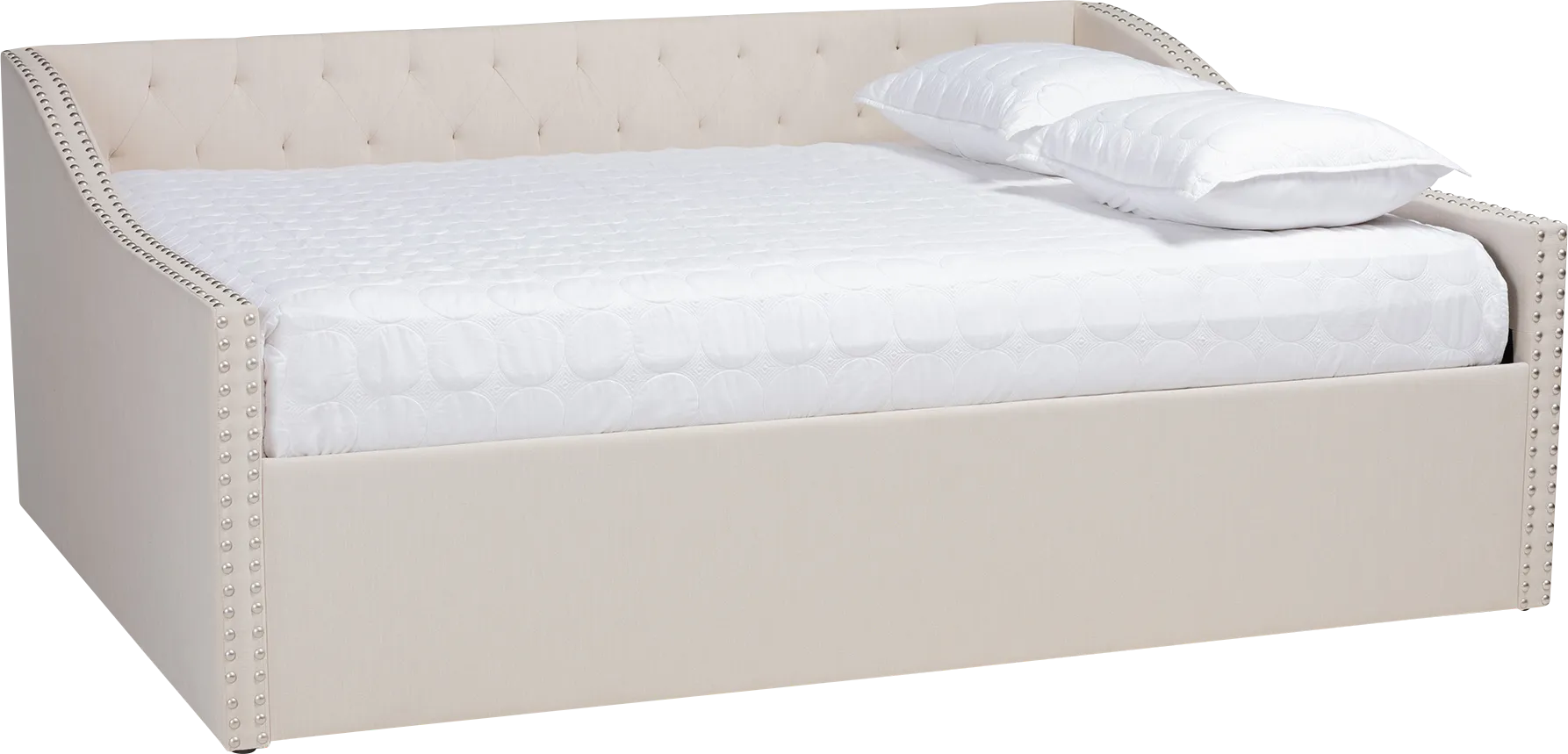 Copper Court Beige Queen Daybed - Thumbnail - Image 1