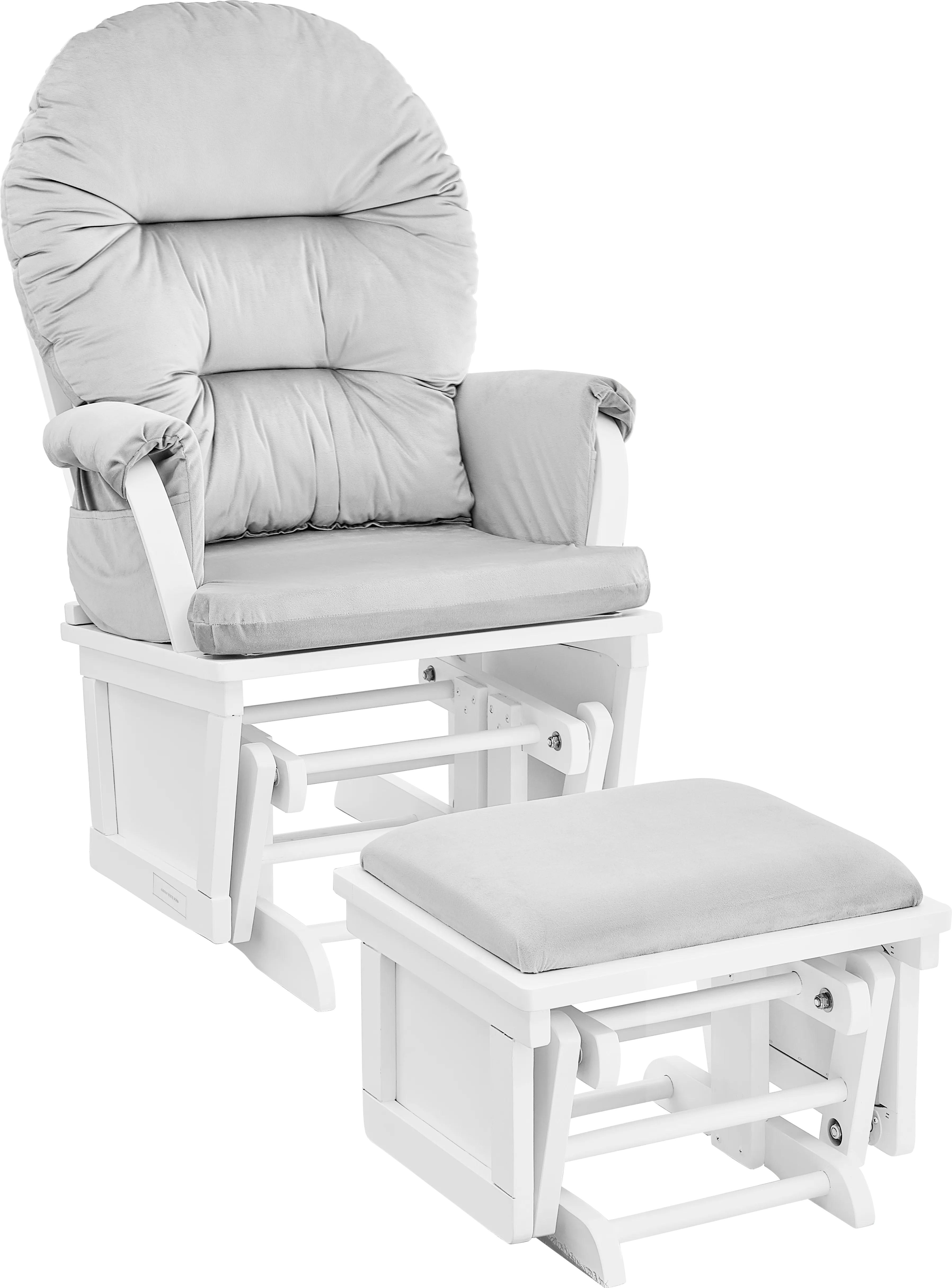 Nursery Faolan Light Gray Glider and Ottoman - Thumbnail - Image 1