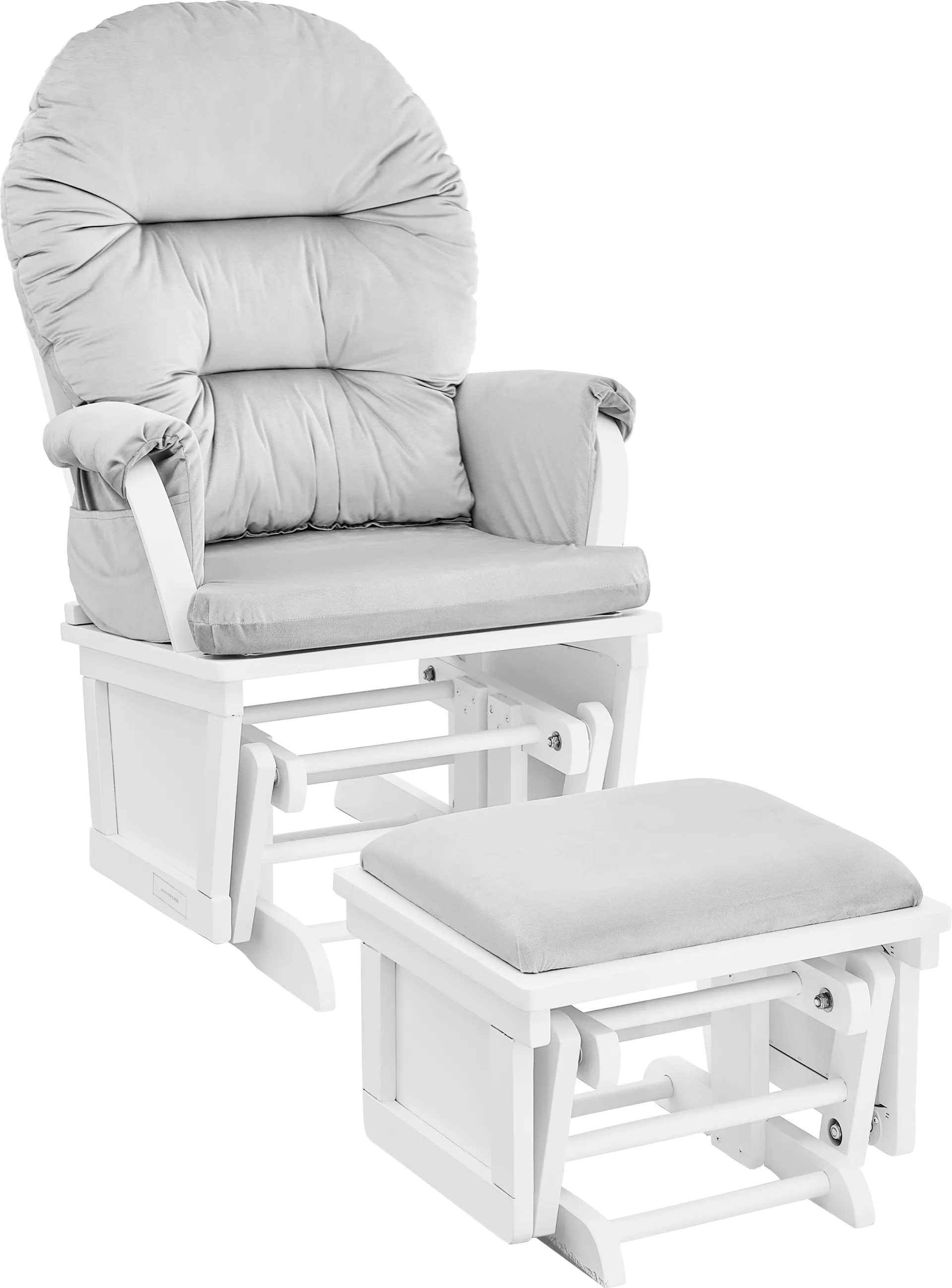 Nursery Faolan Light Gray Glider and Ottoman - Image 1