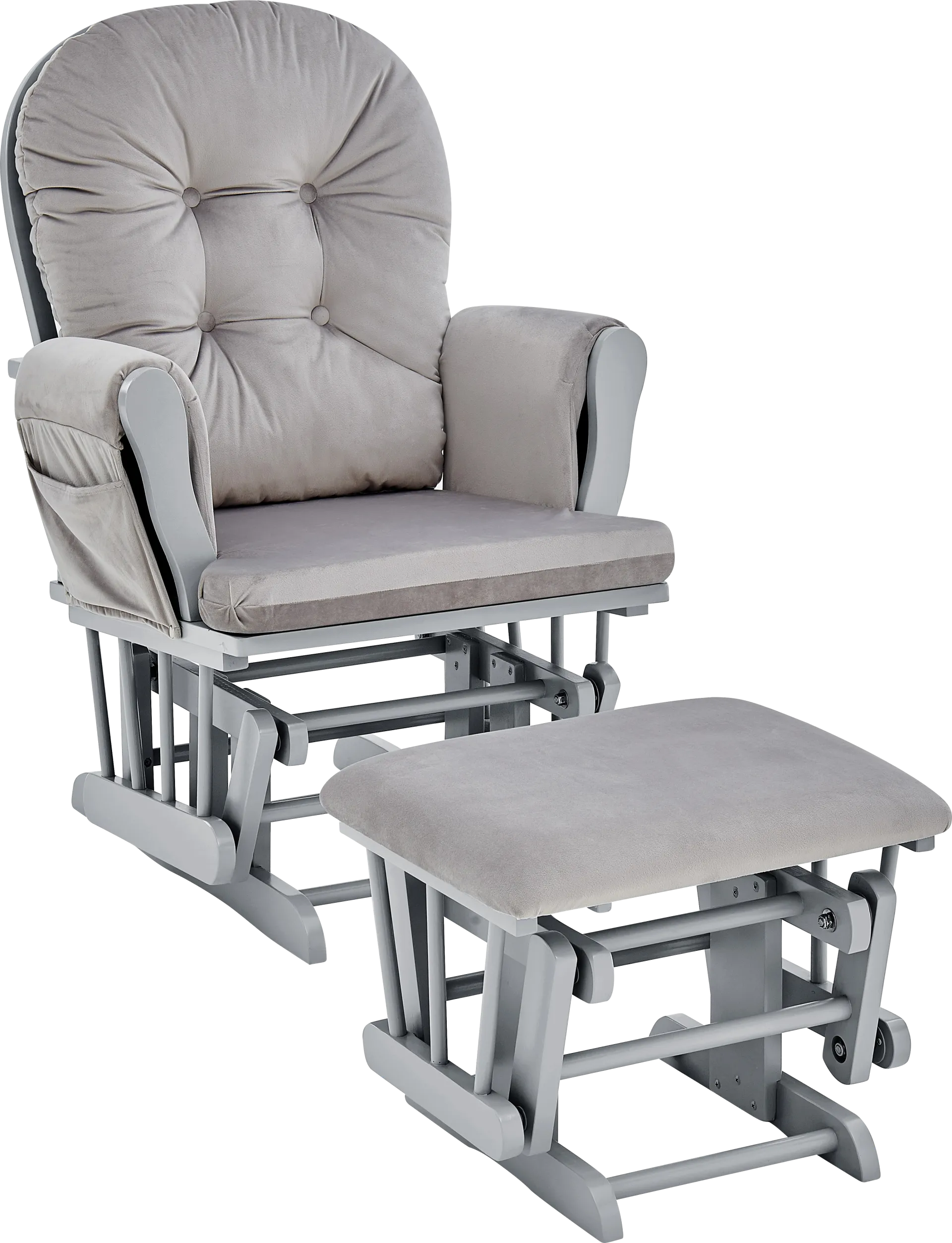 Nursery Coletta Dark Gray Glider and Ottoman - Image 1