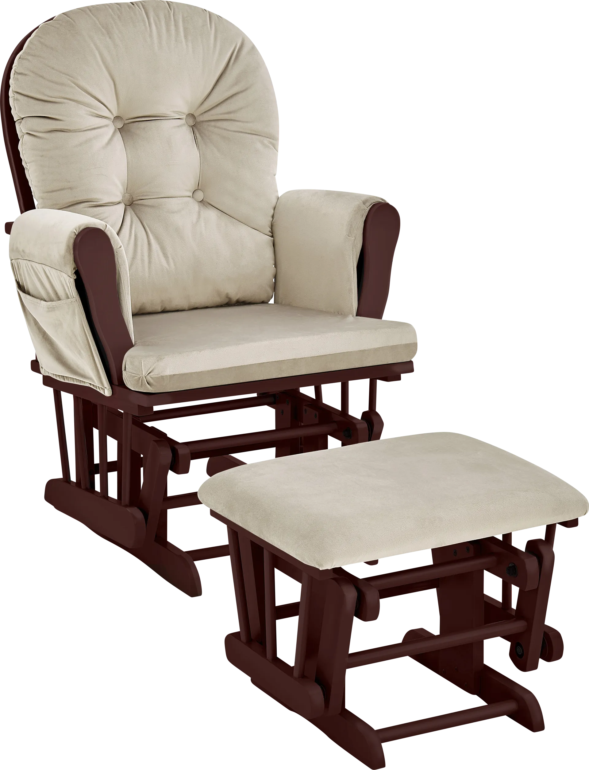 Nursery Coletta Beige Glider and Ottoman - Image 1