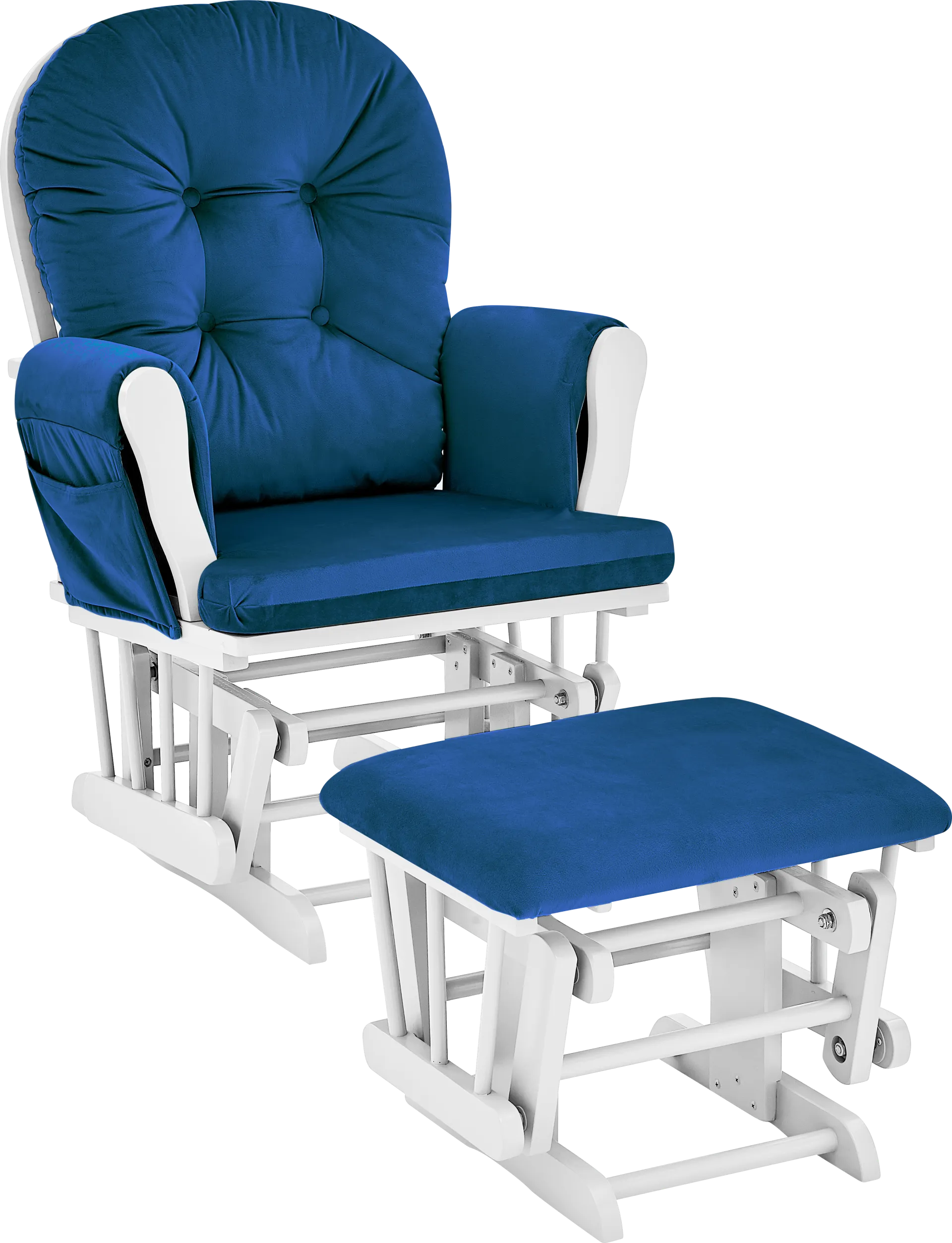 Nursery Coletta Navy Glider and Ottoman - Image 1