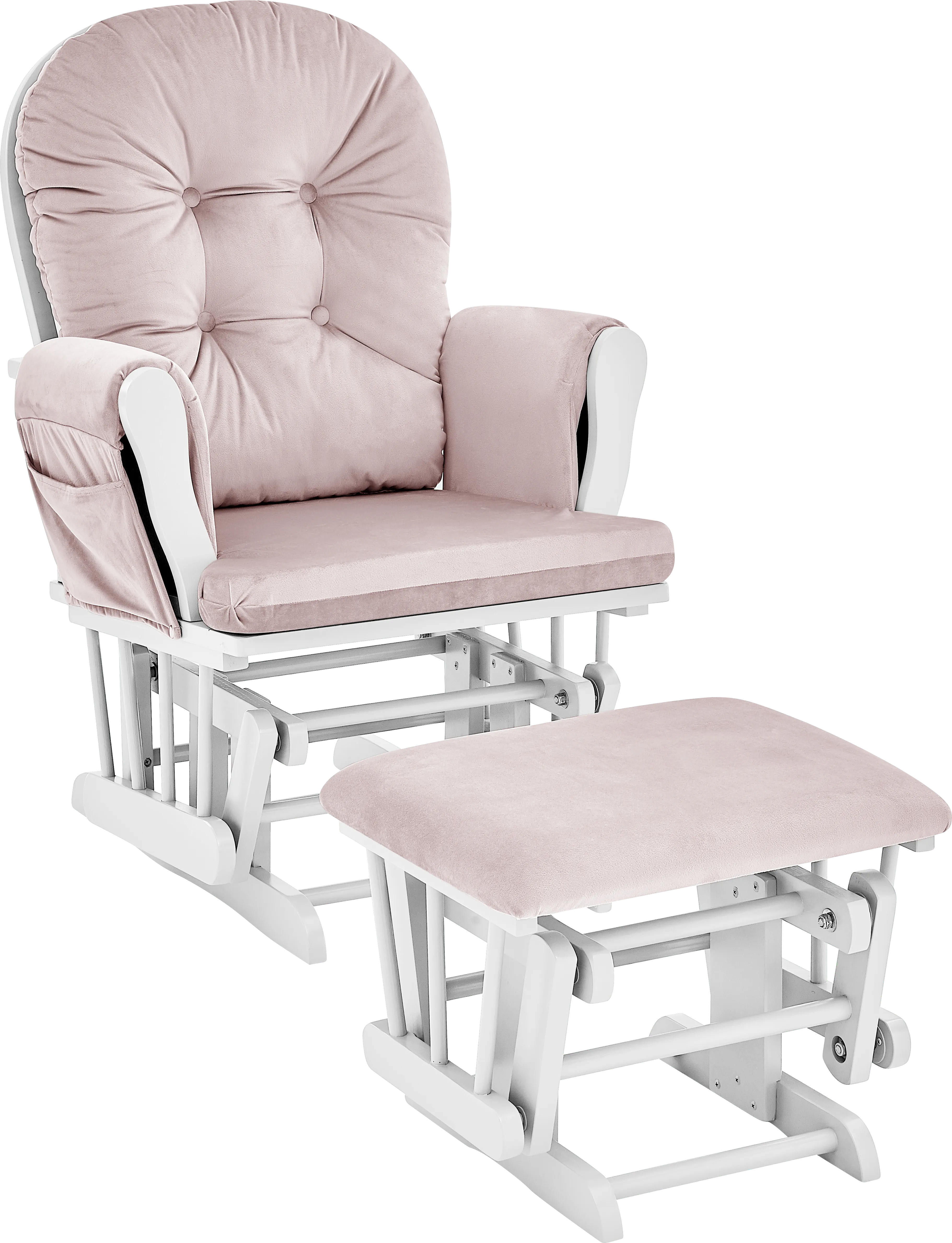 Nursery Coletta Pink Glider and Ottoman - Thumbnail - Image 1