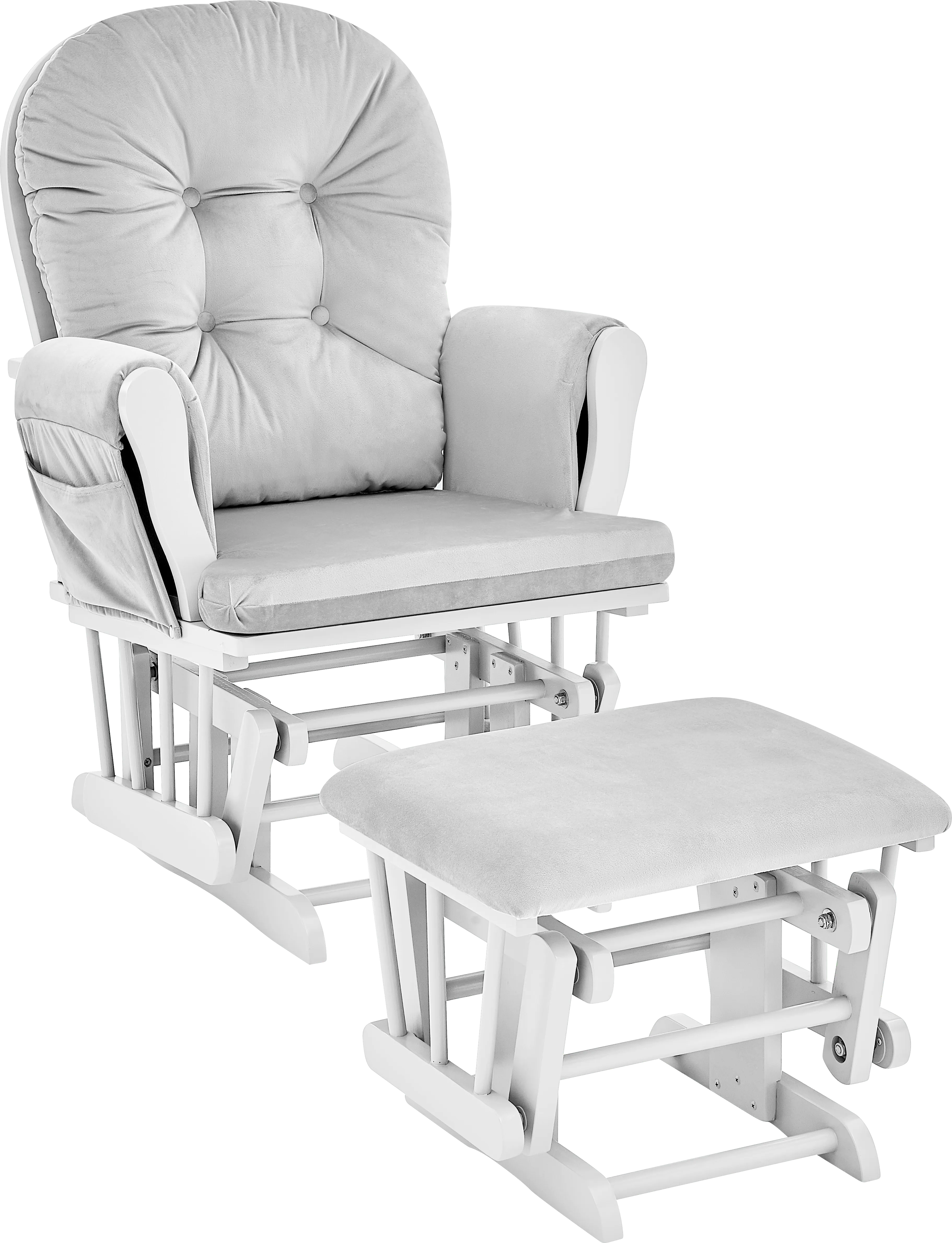 Nursery Coletta Light Gray Glider and Ottoman - Thumbnail - Image 1