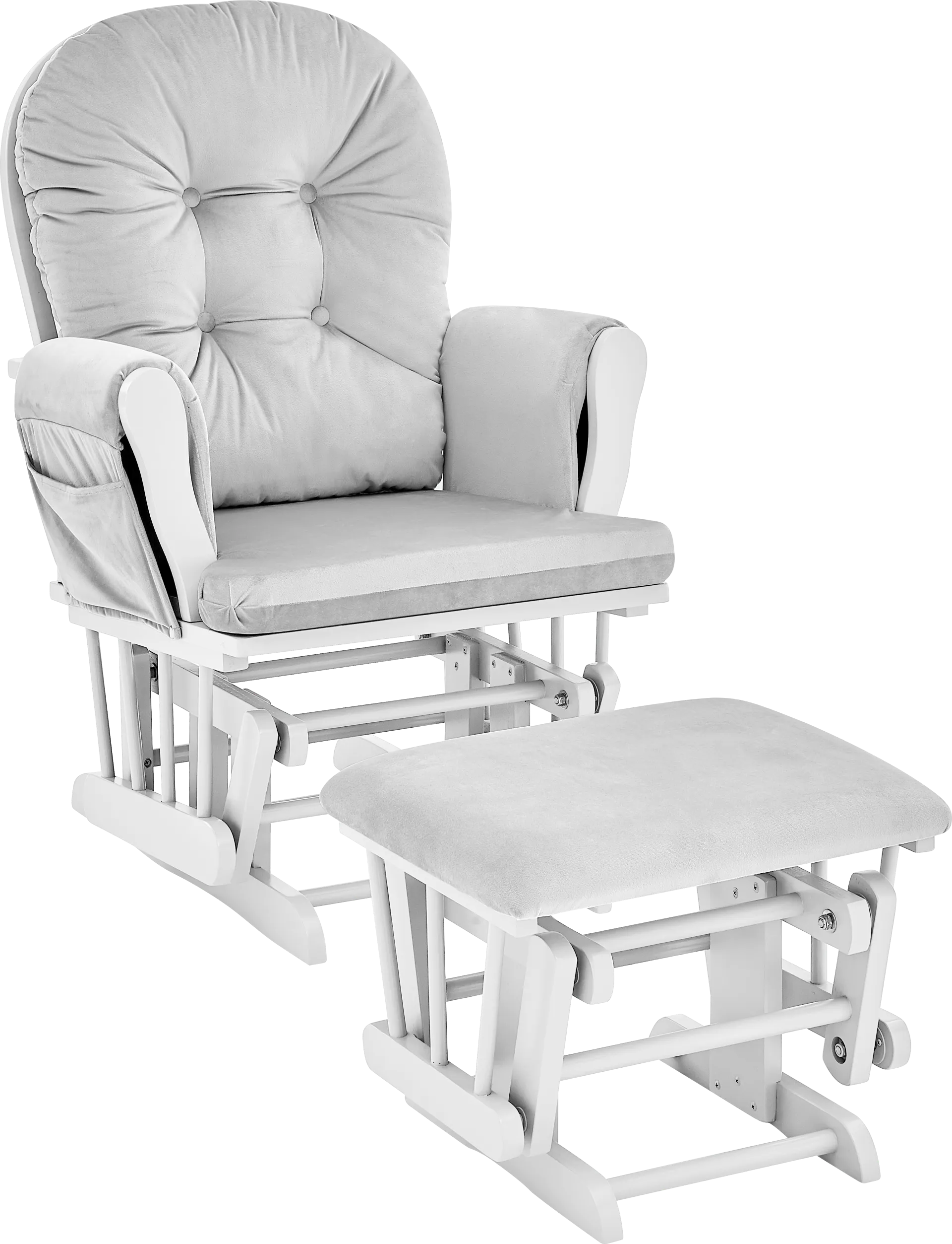 Nursery Coletta Light Gray Glider and Ottoman - Image 1