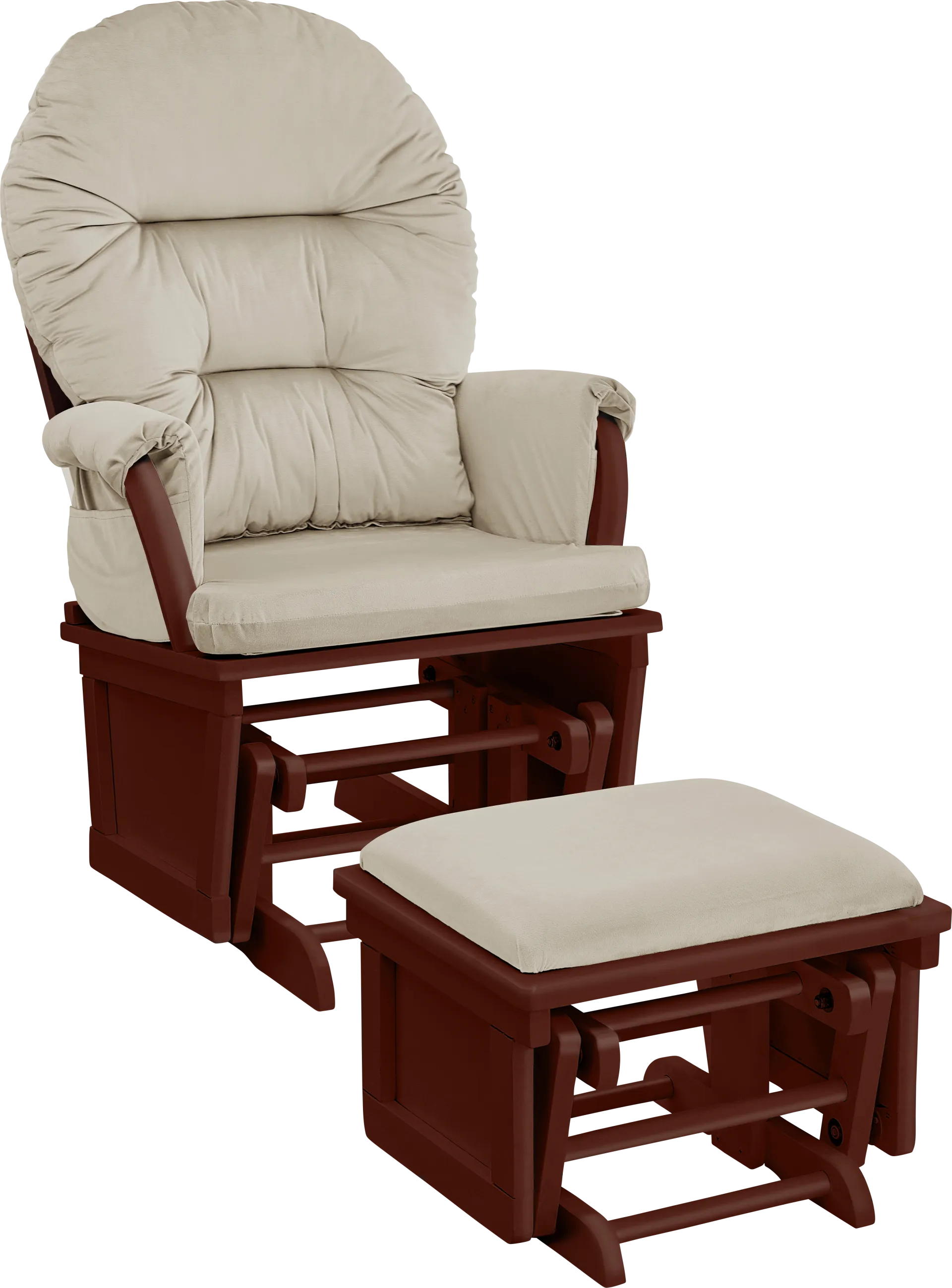 Nursery Faolan Beige Glider and Ottoman - Image 1