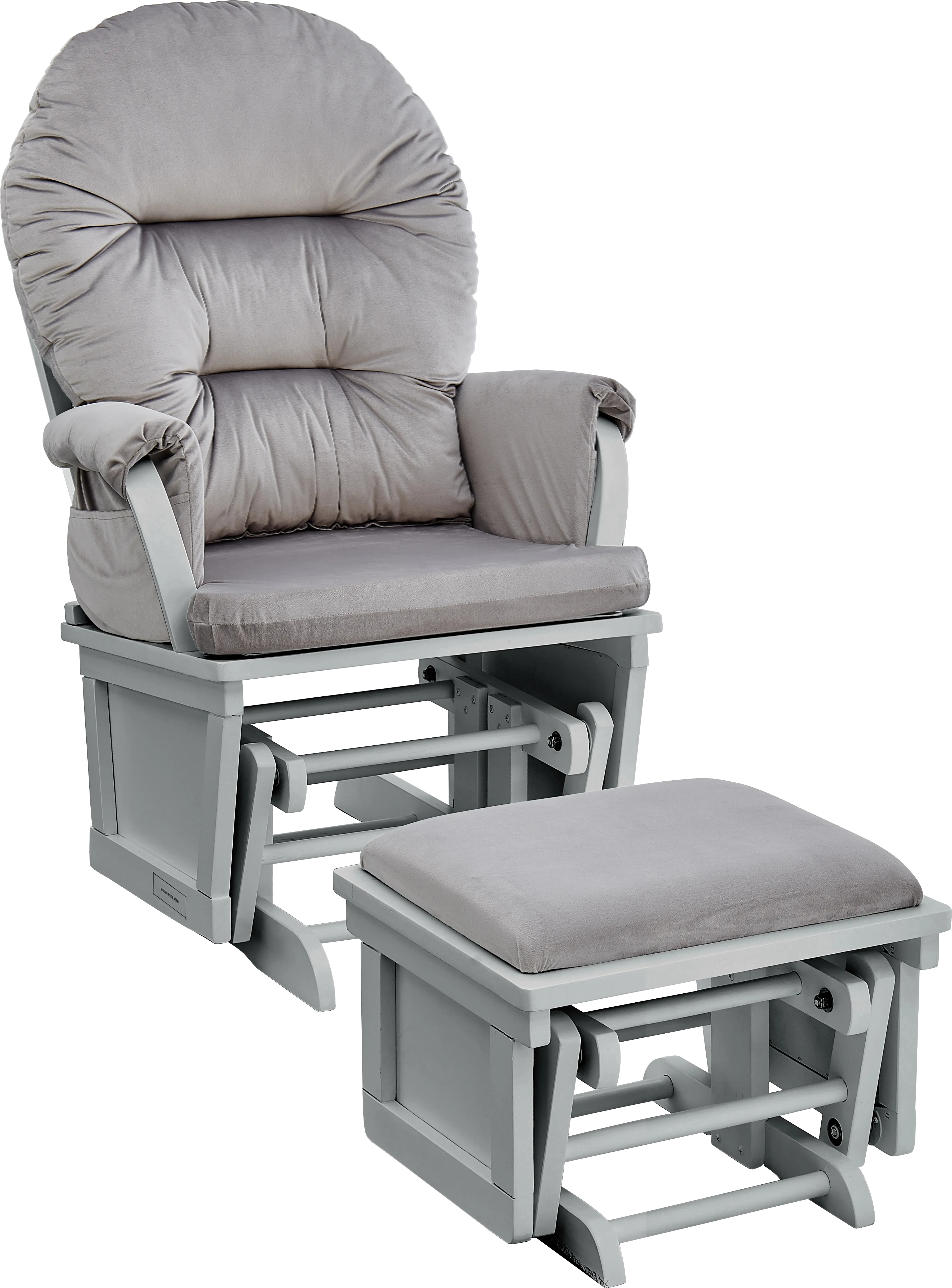 Nursery Faolan Dark Gray Glider and Ottoman - Thumbnail - Image 1