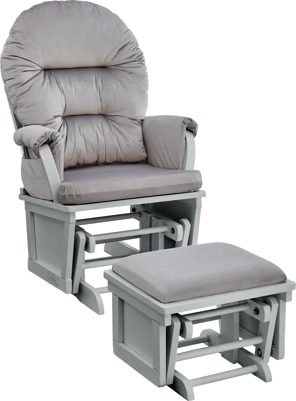 Nursery Faolan Dark Gray Glider and Ottoman