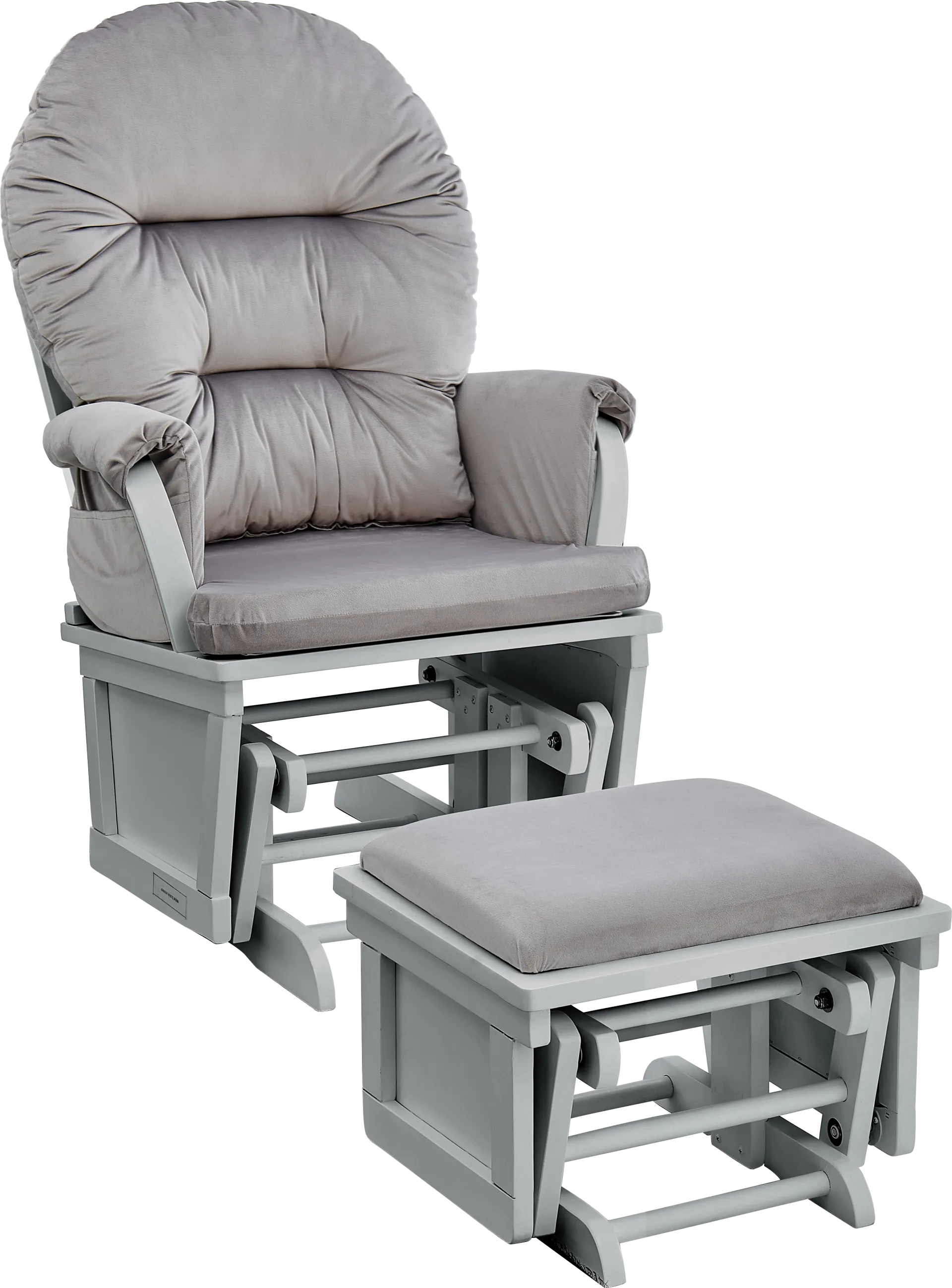 Nursery Faolan Dark Gray Glider and Ottoman - Image 1
