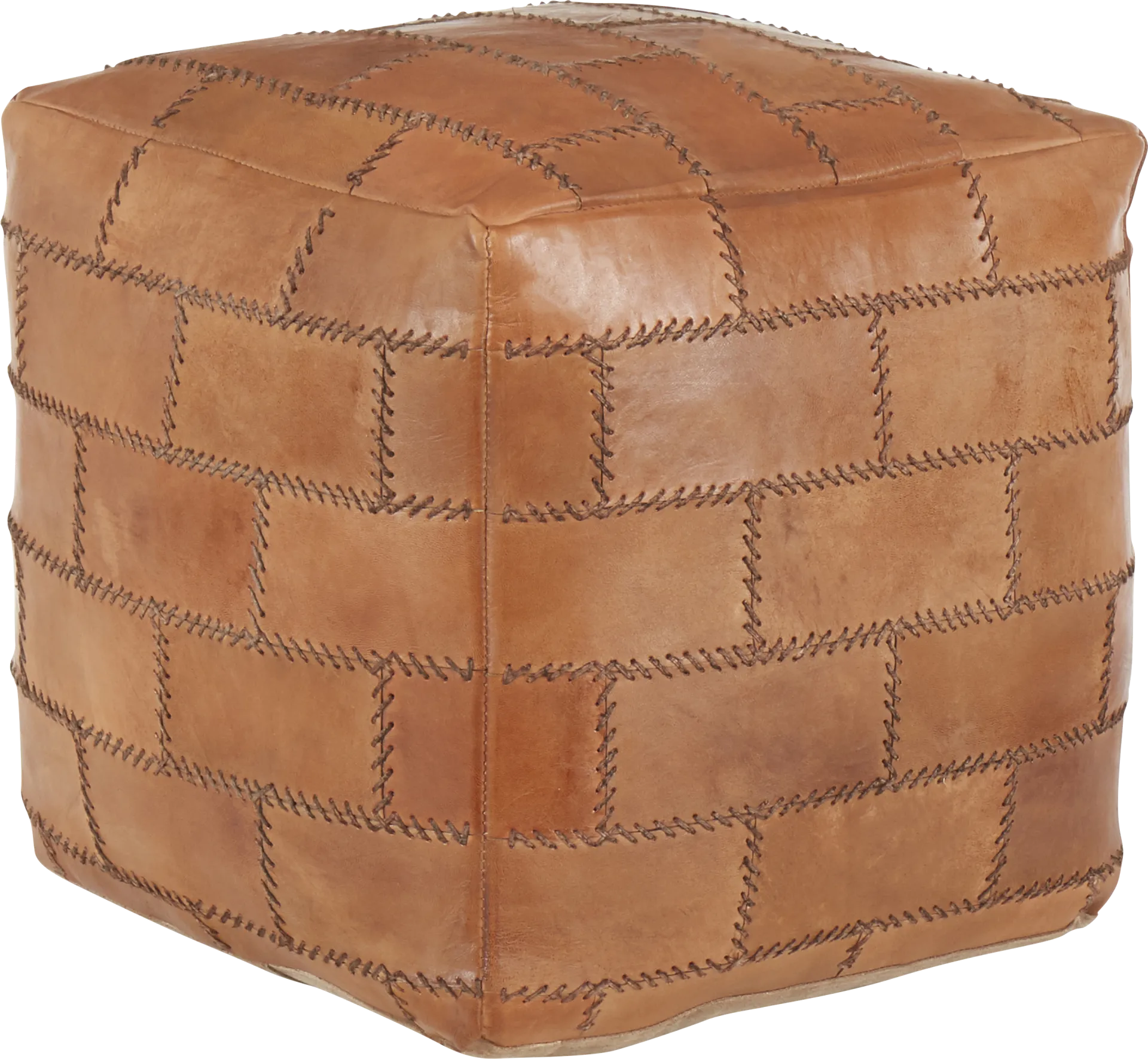 Letchworth Brown Ottoman - Image 1