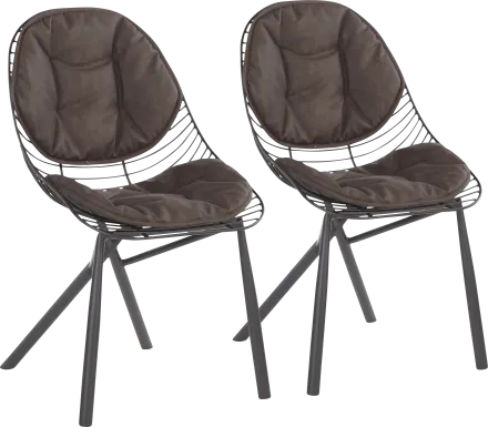 Winnifred Espresso Side Chair, Set of 2