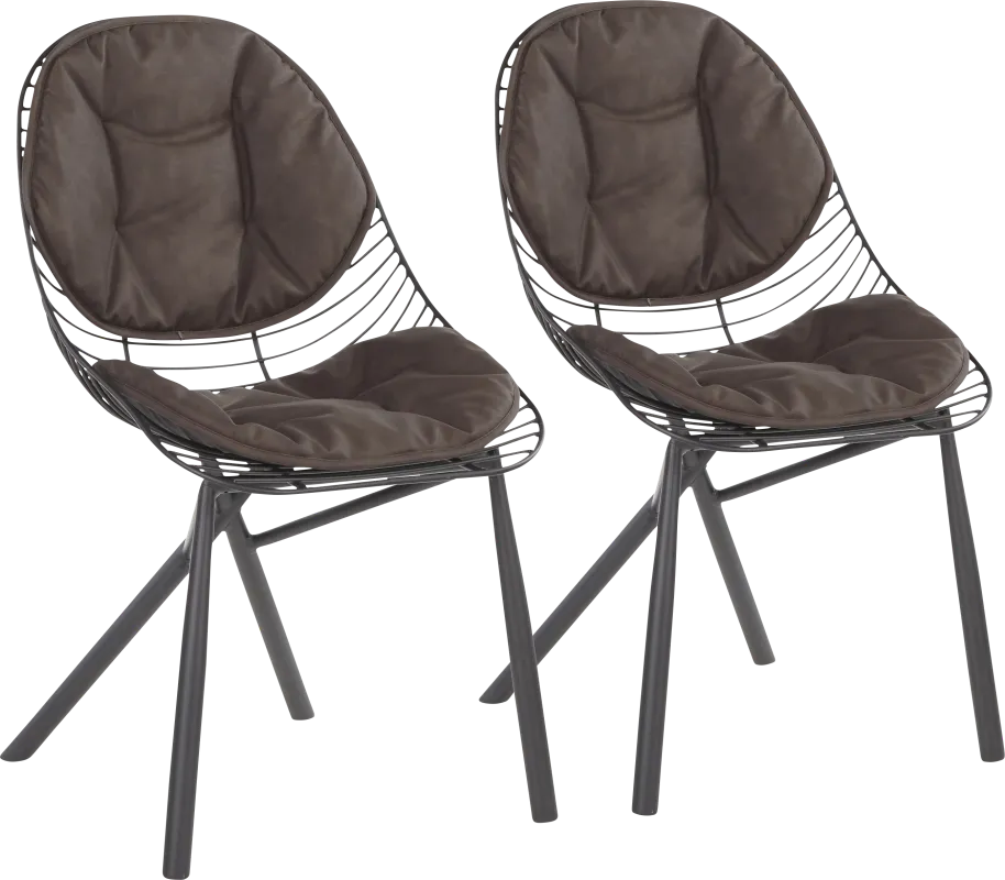 Winnifred Espresso Side Chair, Set of 2