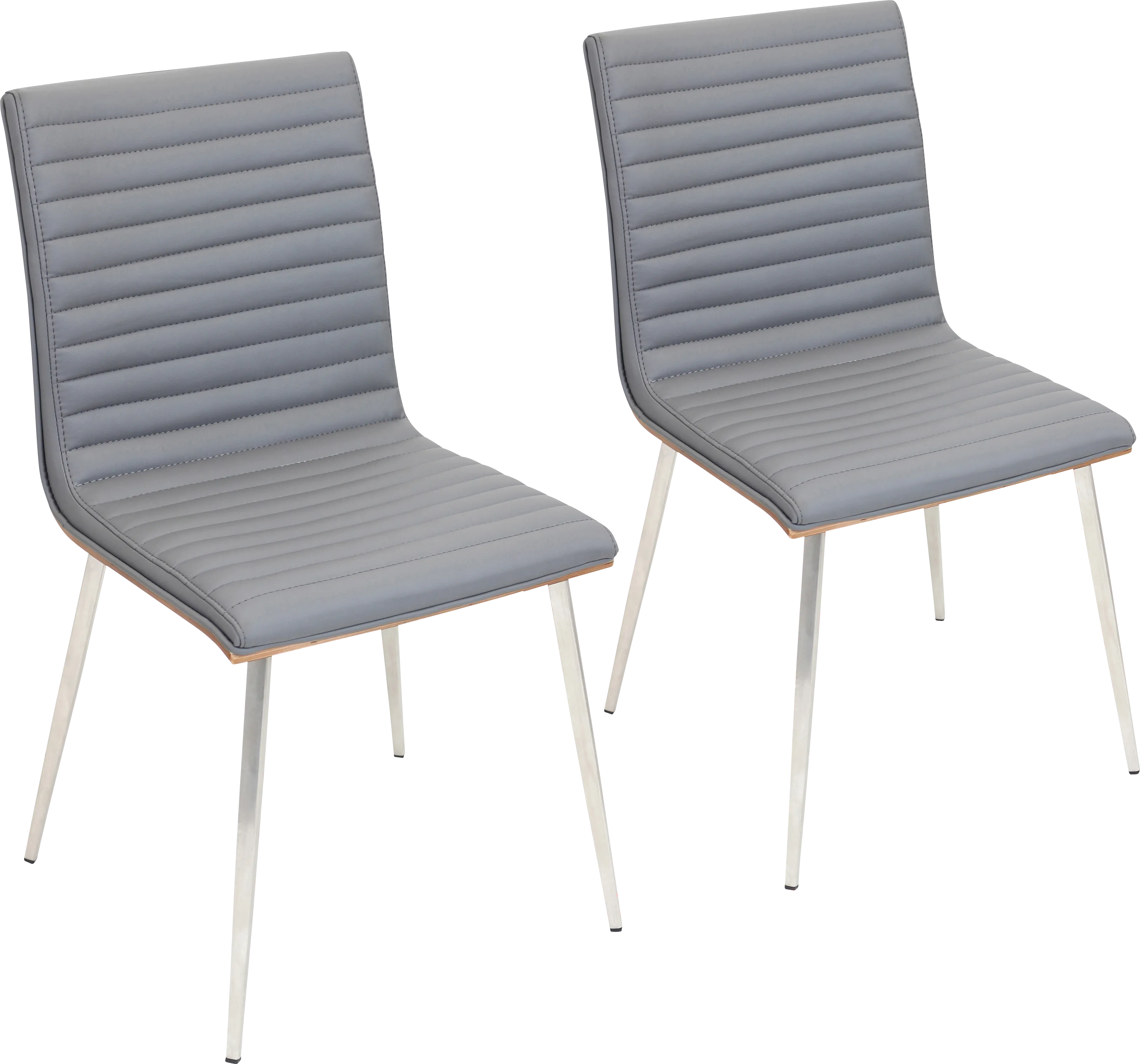 Burnsfield Gray Swivel Side Chair, Set of 2 - Thumbnail - Image 1