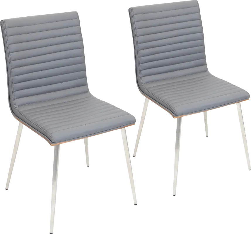 Burnsfield Gray Swivel Side Chair, Set of 2