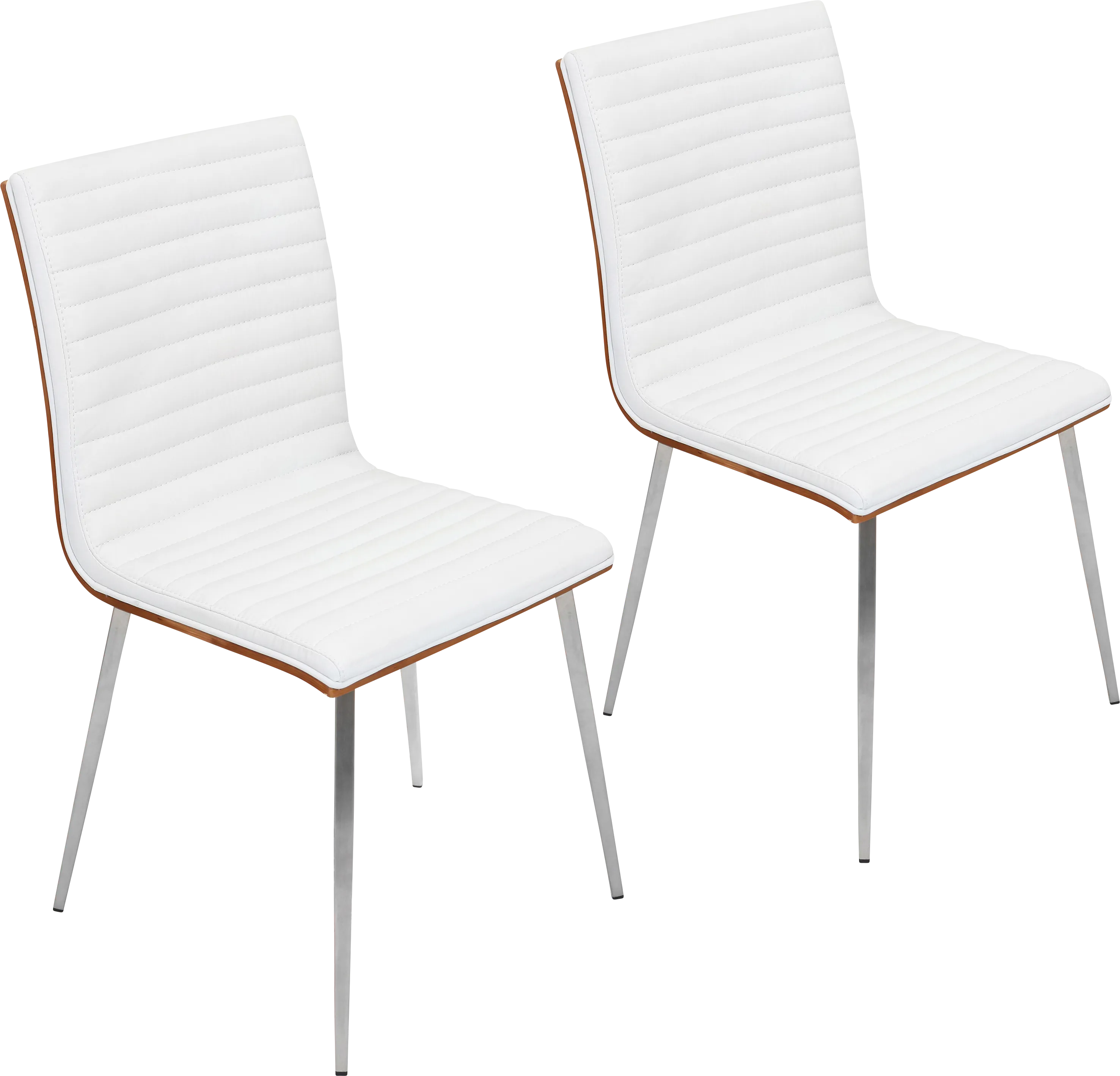 Burnsfield White Swivel Side Chair, Set of 2 - Thumbnail - Image 1