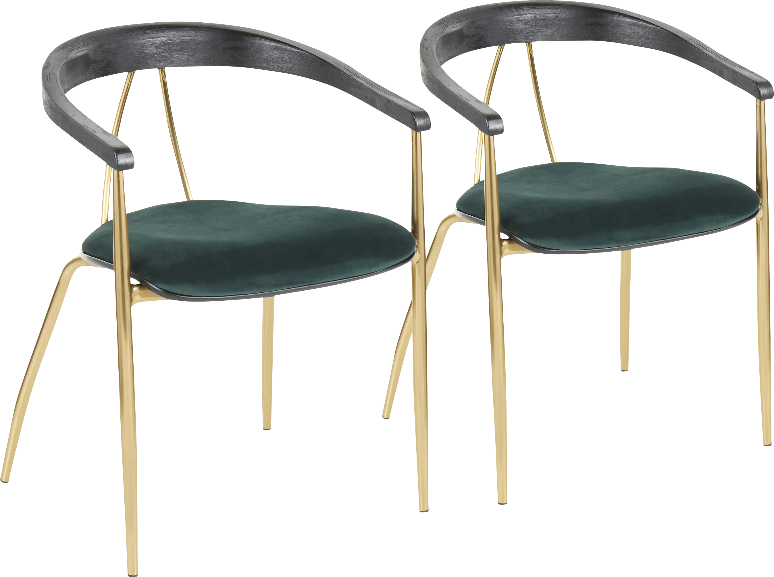 Kingrow Green Arm Chair, Set of 2 - Thumbnail - Image 1