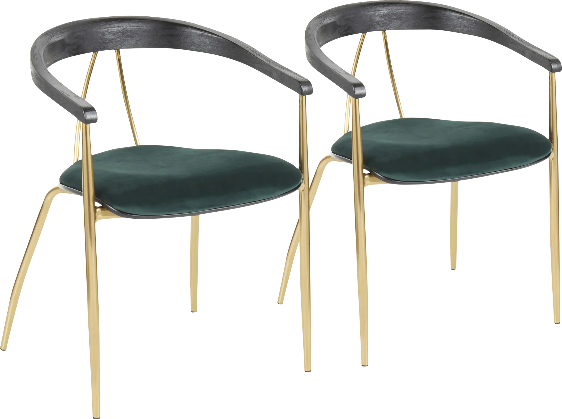 Kingrow Green Arm Chair, Set of 2