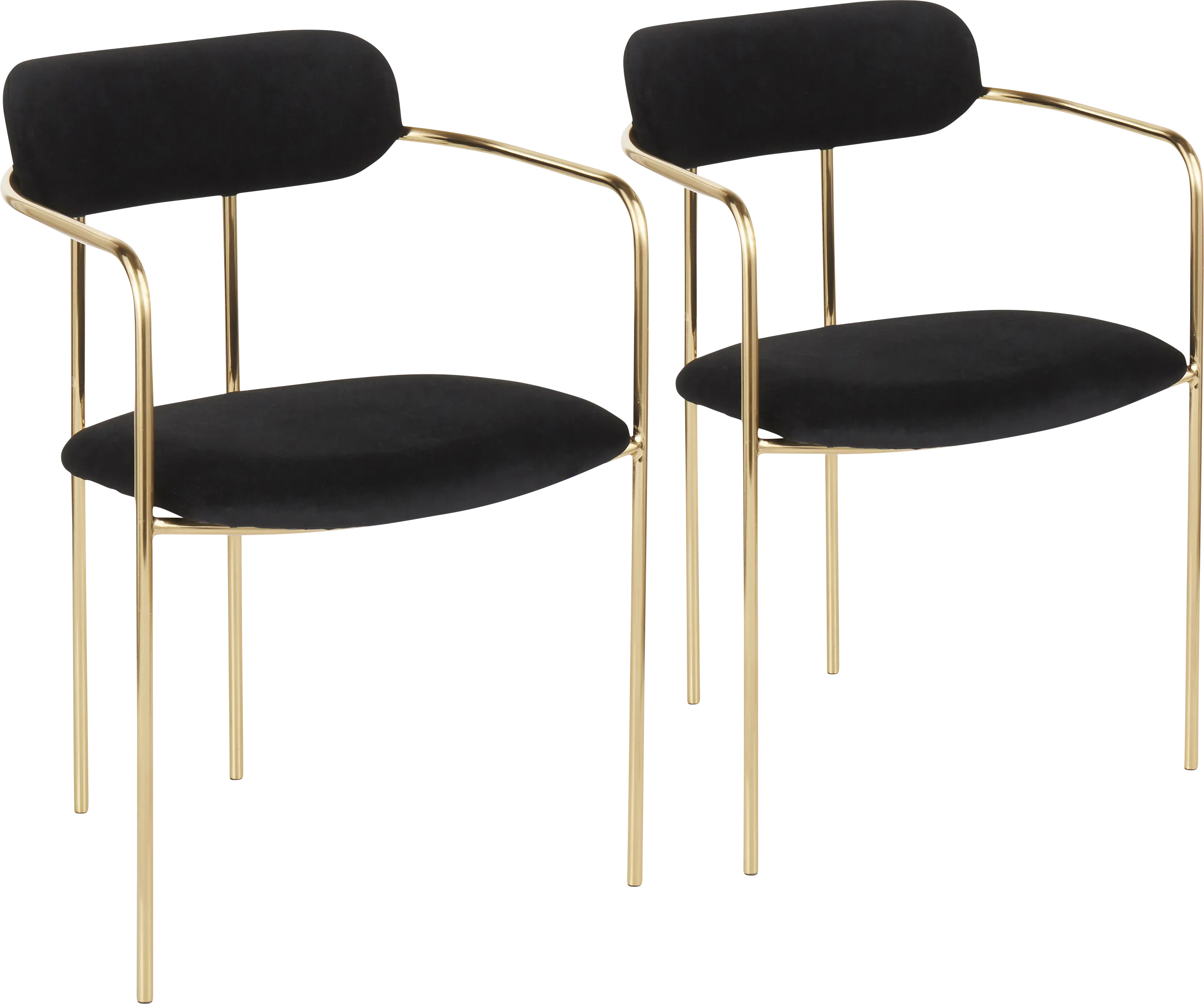 Meckling Black Arm Chair, Set of 2 - Thumbnail - Image 1