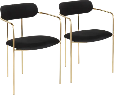 Meckling Black Arm Chair, Set of 2