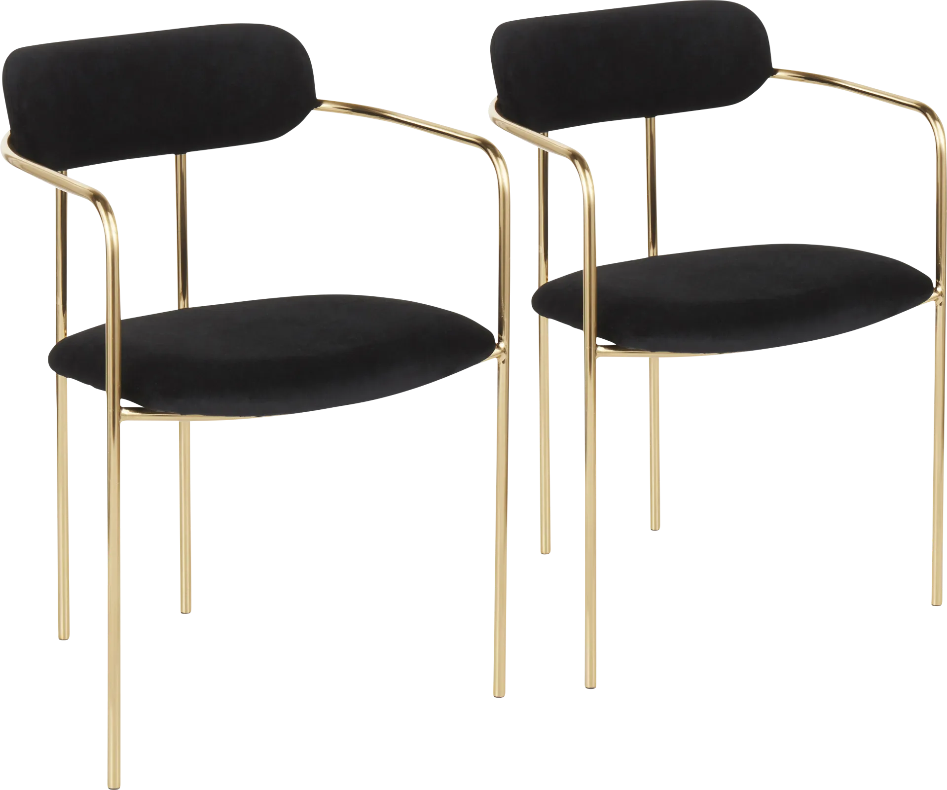 Meckling Black Arm Chair, Set of 2 - Image 1