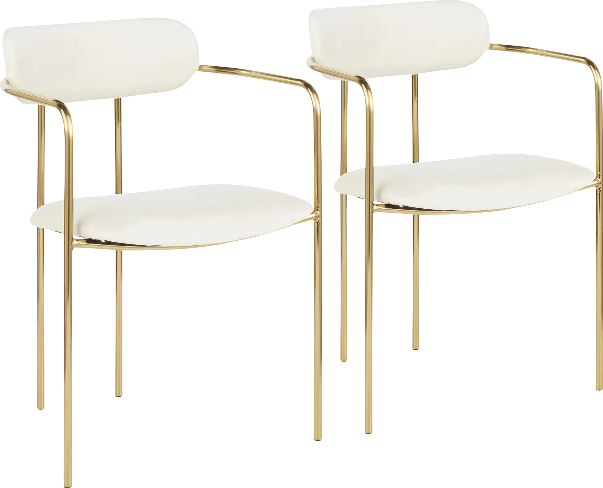 Meckling Cream Arm Chair, Set of 2 - Image 1