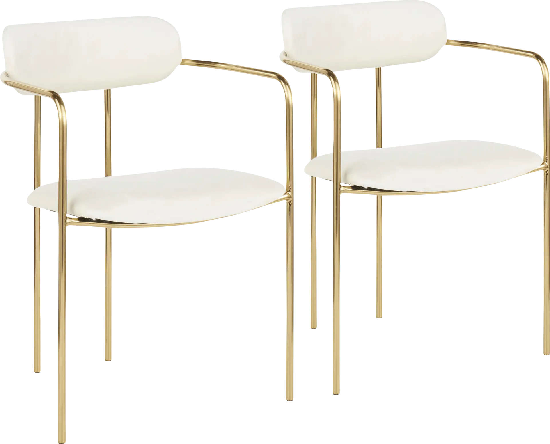 Meckling Cream Arm Chair, Set of 2