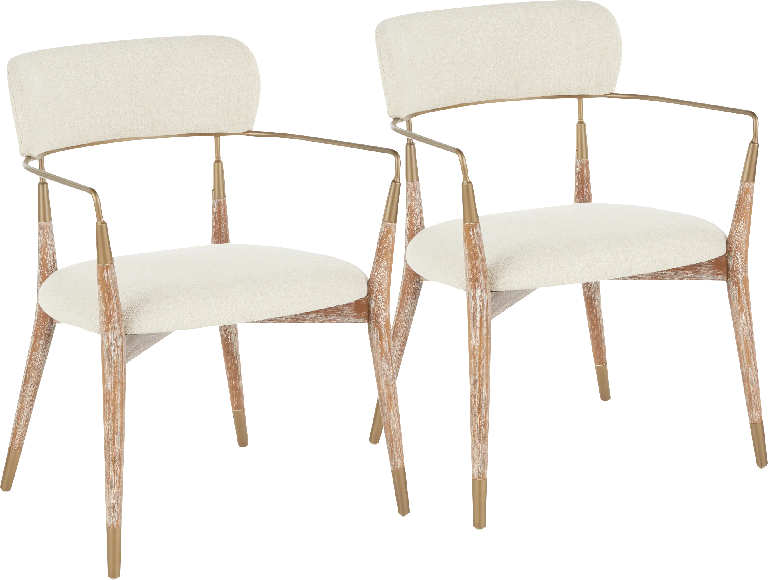 Mackling Cream Arm Chair, Set of 2 - Thumbnail - Image 1