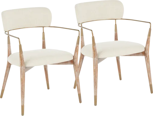Mackling Cream Arm Chair, Set of 2