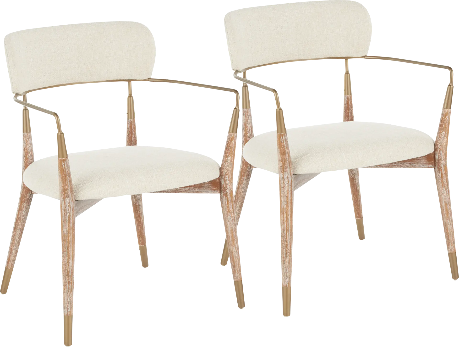 Mackling Cream Arm Chair, Set of 2