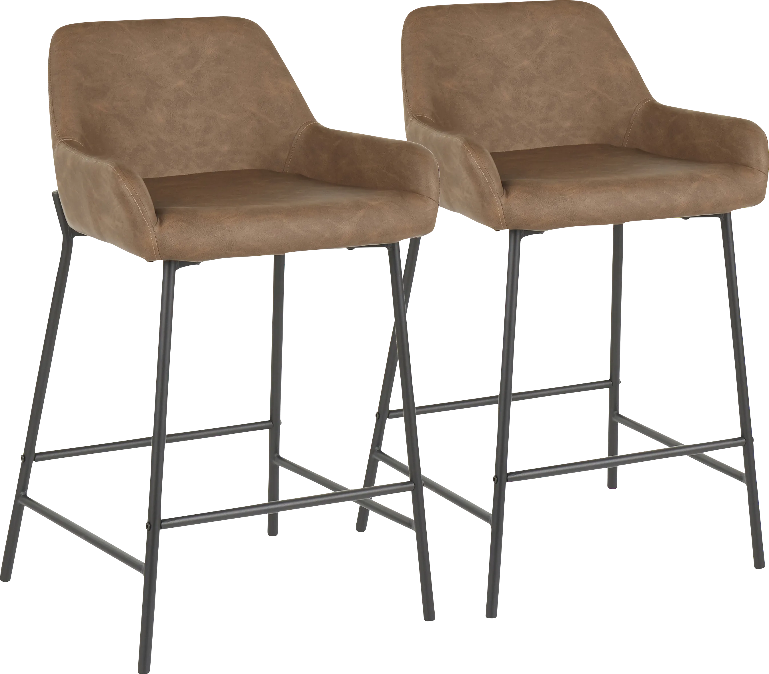 Clarain Espresso Counter Height Stool, Set of 2 - Thumbnail - Image 1