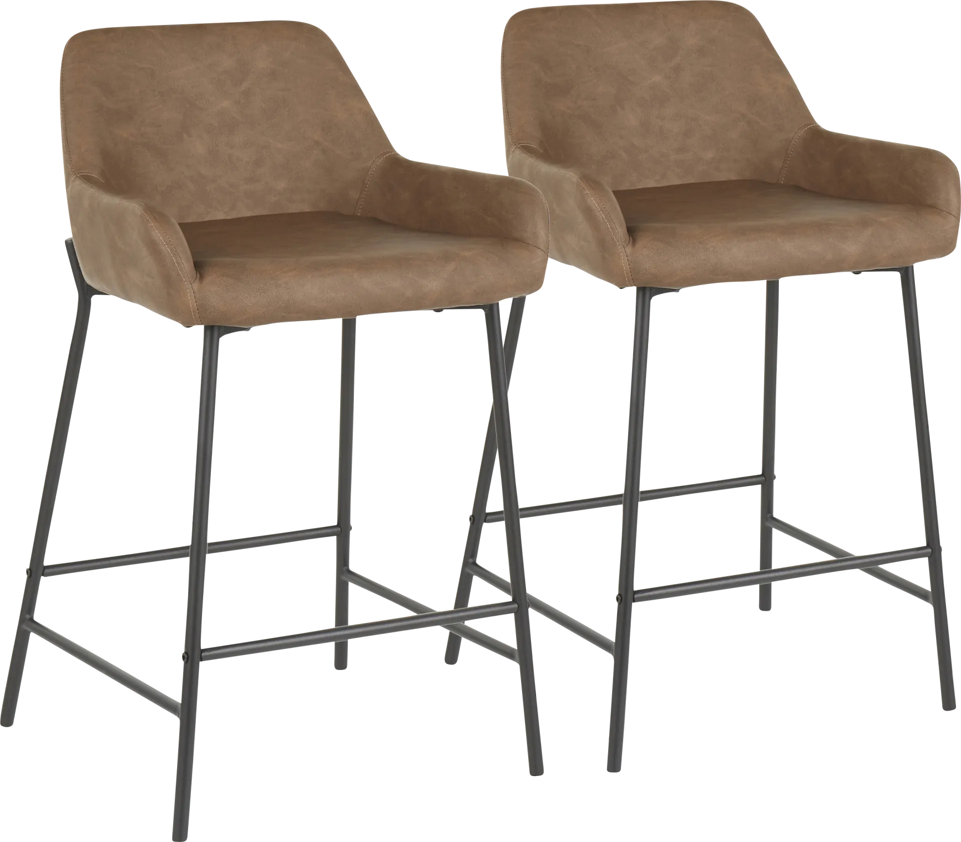 Clarain Espresso Counter Height Stool, Set of 2 - Image 1