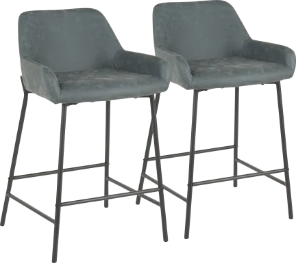 Clarain Green Counter Height Stool, Set of 2