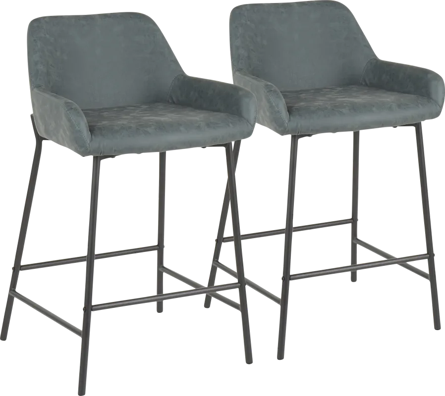 Clarain Green Counter Height Stool, Set of 2