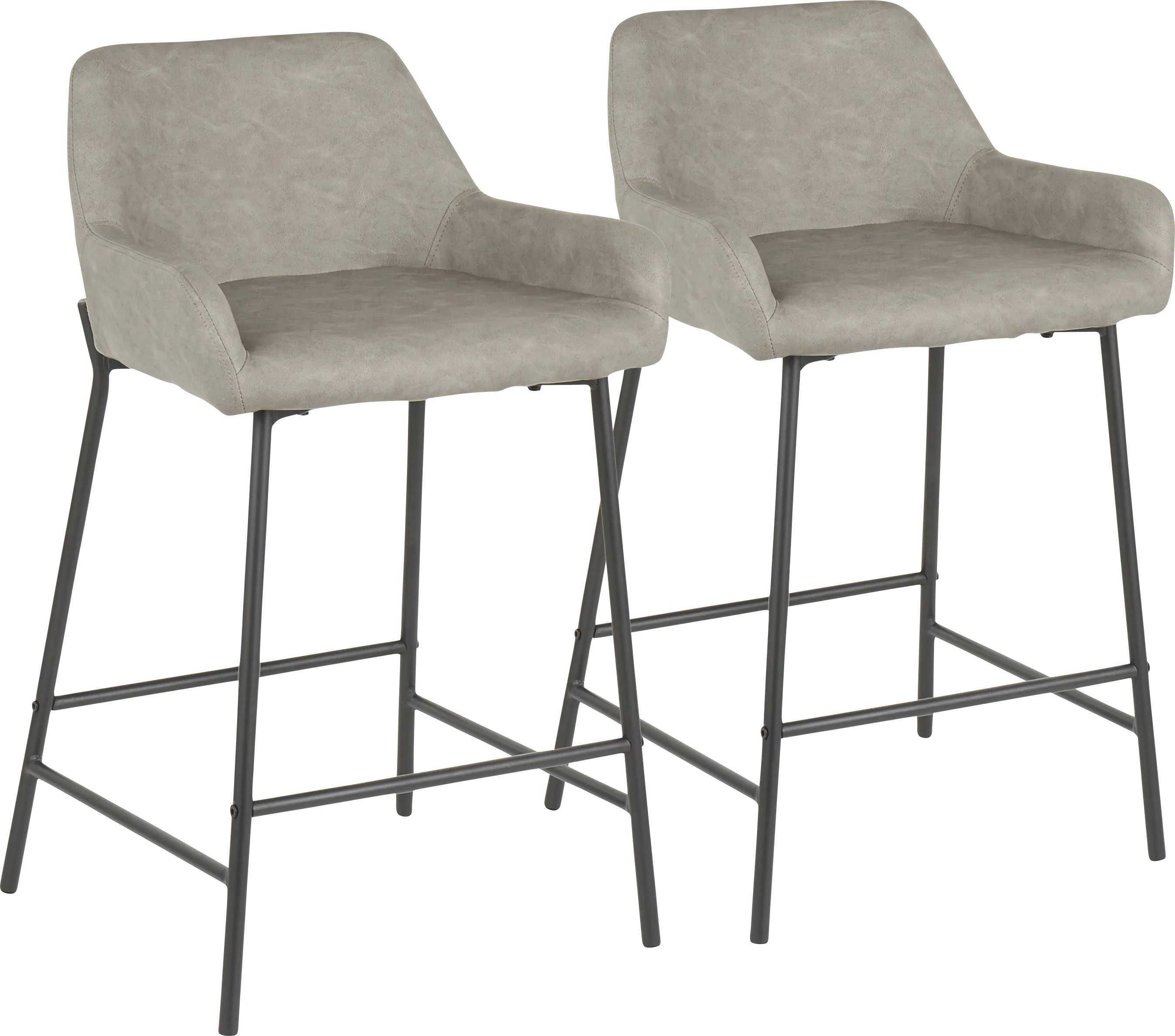 Clarain Gray Counter Height Stool, Set of 2 - Thumbnail - Image 1