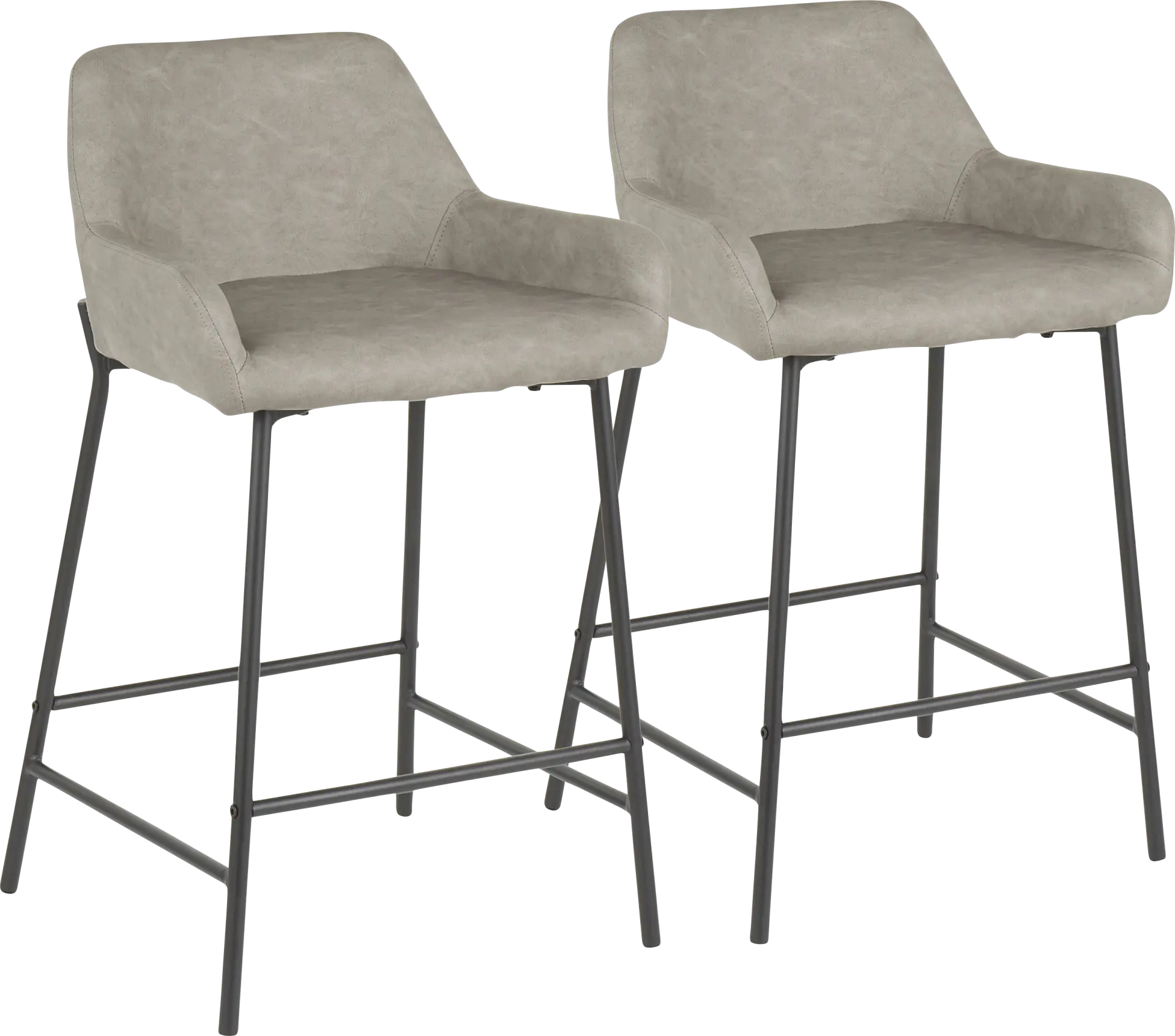 Clarain Gray Counter Height Stool, Set of 2