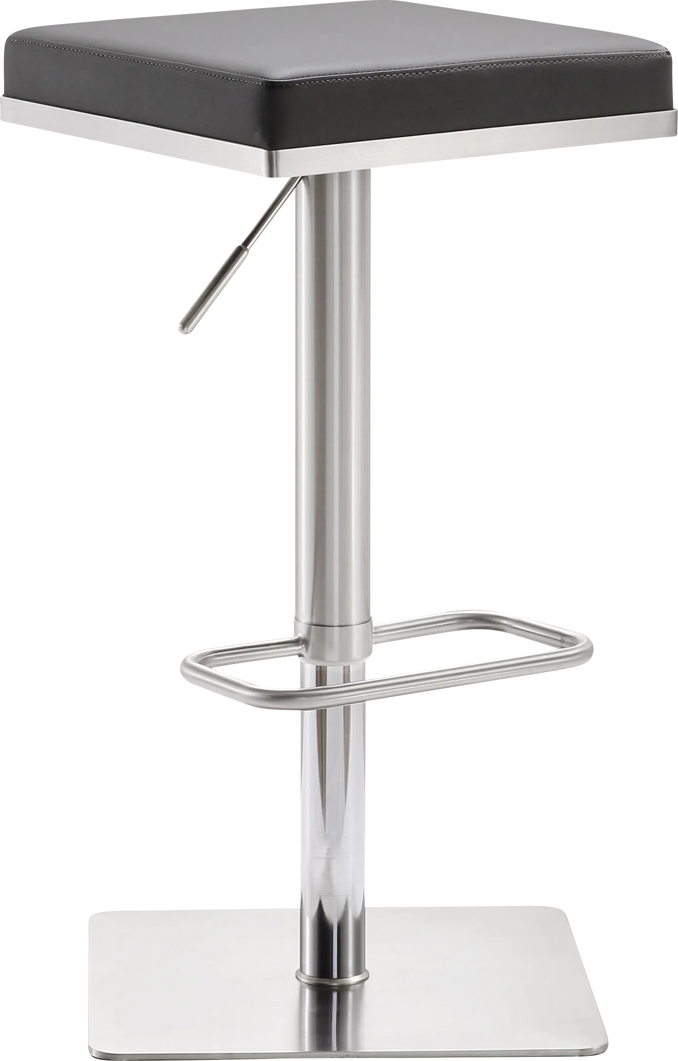 Bari Gray Adjustable Swivel Barstool - Thumbnail - Image 1