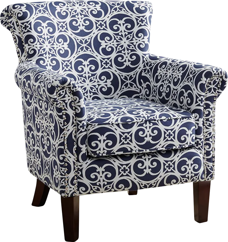 Parwood Navy Accent Chair - Thumbnail - Image 1