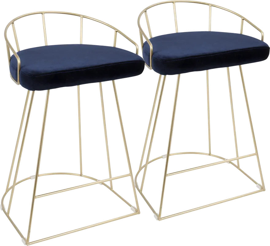 Filia Blue Counter Height Stool (Set of 2)